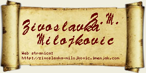 Živoslavka Milojković vizit kartica